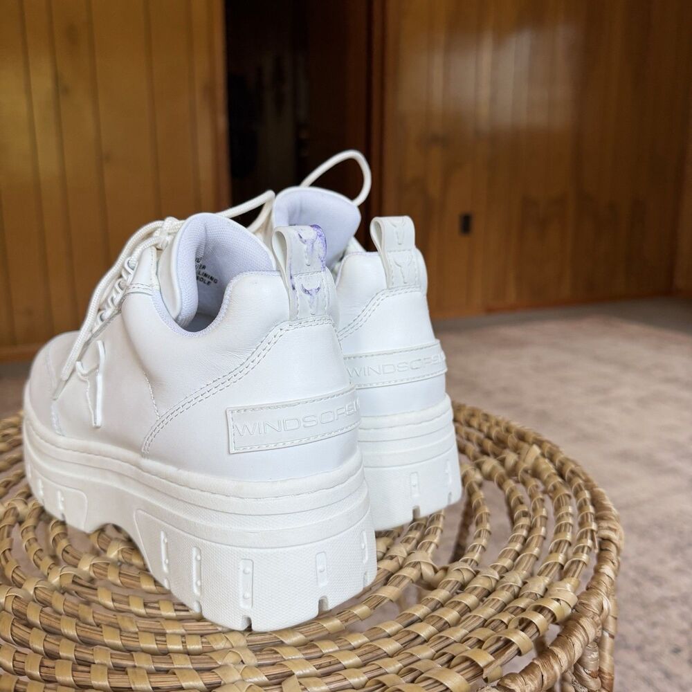 Windsor Smith Chunky Platform Lace-Up Sneakers in White - Picture 8 of 16